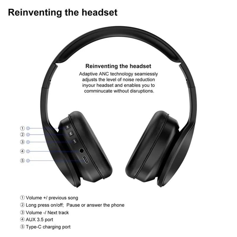 Gaming Noise-Canceling Bluetooth Wireless Headset