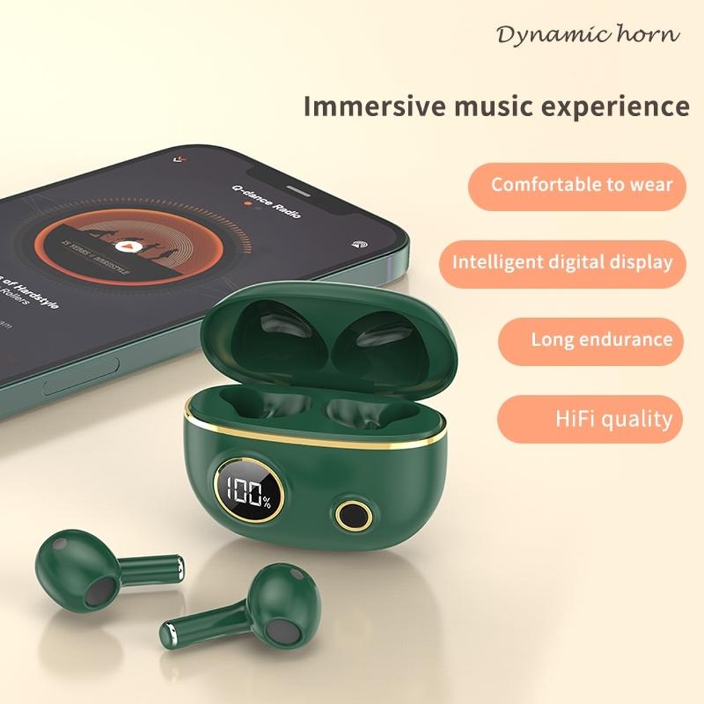TWS Bluetooth Noise Canceling Earphones Waterproof 9D Stereo Sports Headphones With Charging Case 3