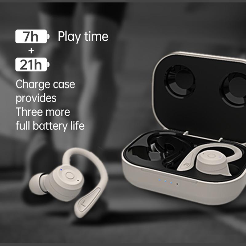 Wireless Sports Headphones With NoiseCancelling Earphones Charging Case 4