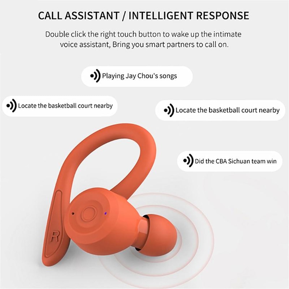 Wireless Sports Headphones With NoiseCancelling Earphones Charging Case 6