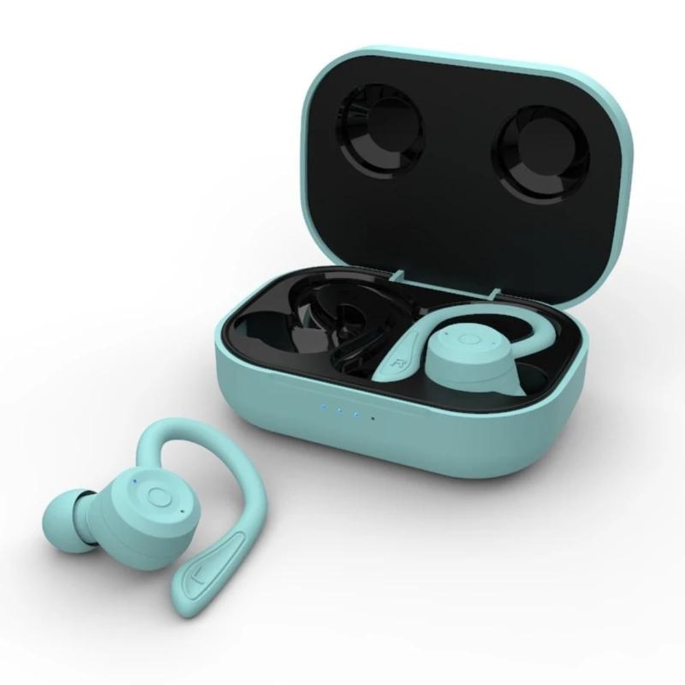 Wireless Sports Headphones With NoiseCancelling Earphones Charging Case 11