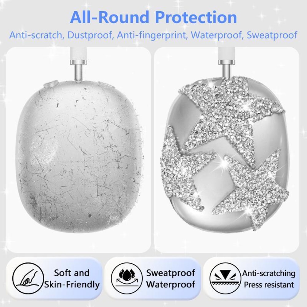 AirPods Max Diamond Star Silicone Protective Case