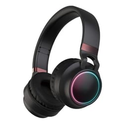 colorful led bluetooth headphones foldable wireless hifi stereo headset with mic