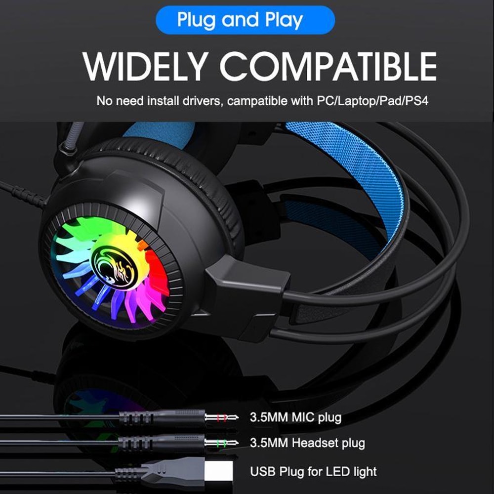 Gaming Headset With Microphone Wired Esports Headphones 8