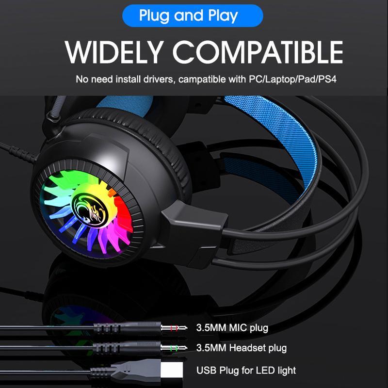 Gaming Headset With Microphone Wired Esports Headphones 8