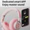 ANC Bluetooth NoiseCanceling Headphones Pink 3