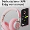 ANC Bluetooth NoiseCanceling Headphones Pink 3
