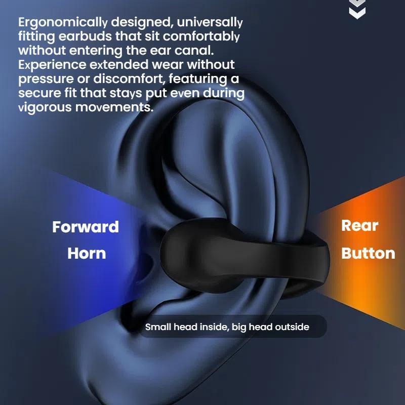Bluetooth Sports Earpiece SingleEar ClipOn Headphones For Running 4