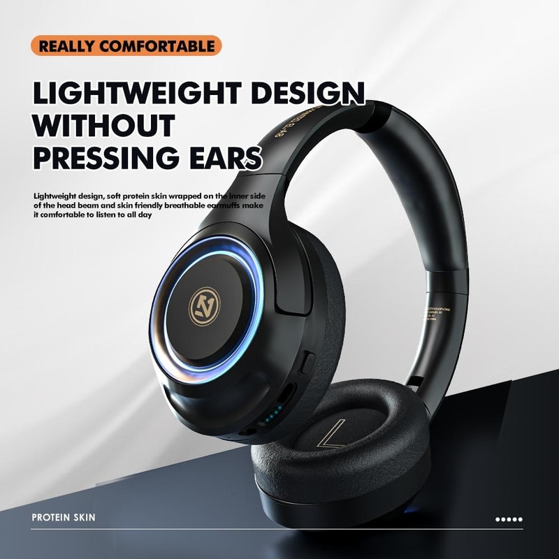 Wireless Gaming Headset With OverEar Stereo Clear Microphone 9