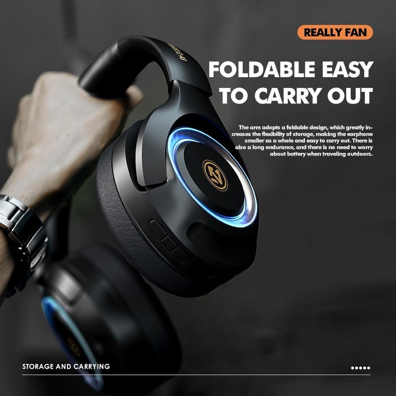 Wireless Gaming Headset With OverEar Stereo Clear Microphone 10