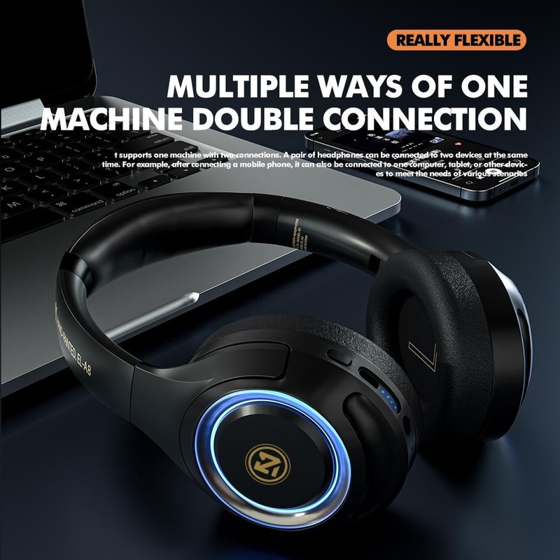 Wireless Gaming Headset With OverEar Stereo Clear Microphone 12