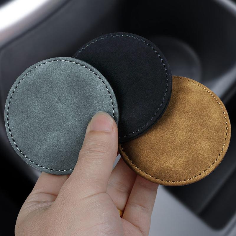 Premium Anti Slip Car Cup Holder Coasters Luxury Interior Protection Set 0