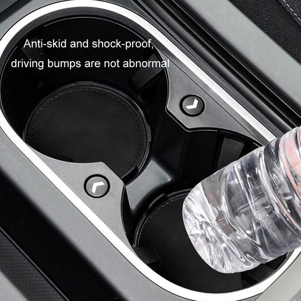 Premium Anti Slip Car Cup Holder Coasters Luxury Interior Protection Set 1