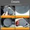 Premium Anti Slip Car Cup Holder Coasters Luxury Interior Protection Set 3
