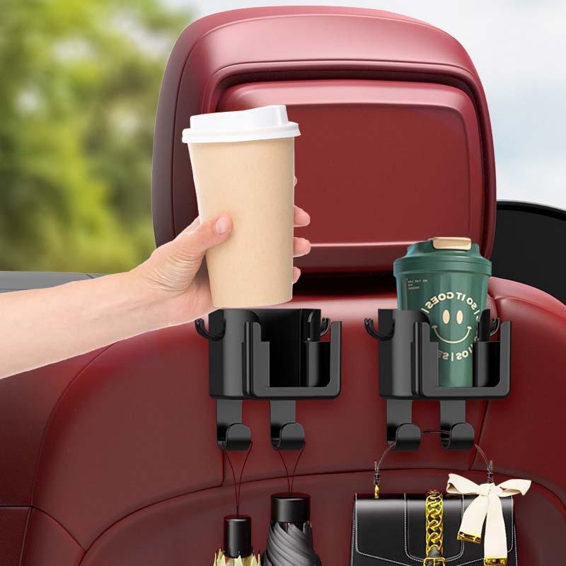 Premium 2-in-1 Car Cup Holder & Backseat Hook for Vehicle Organization