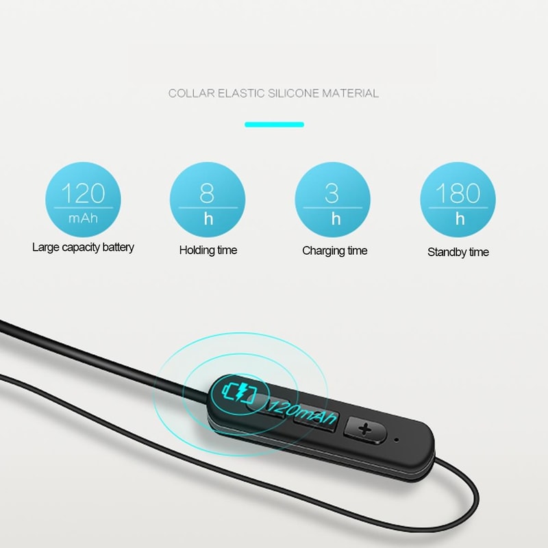 Wireless Bluetooth Sport Earphones With Mic Magnetic In Ear Headphones For Hands Free Calls 3