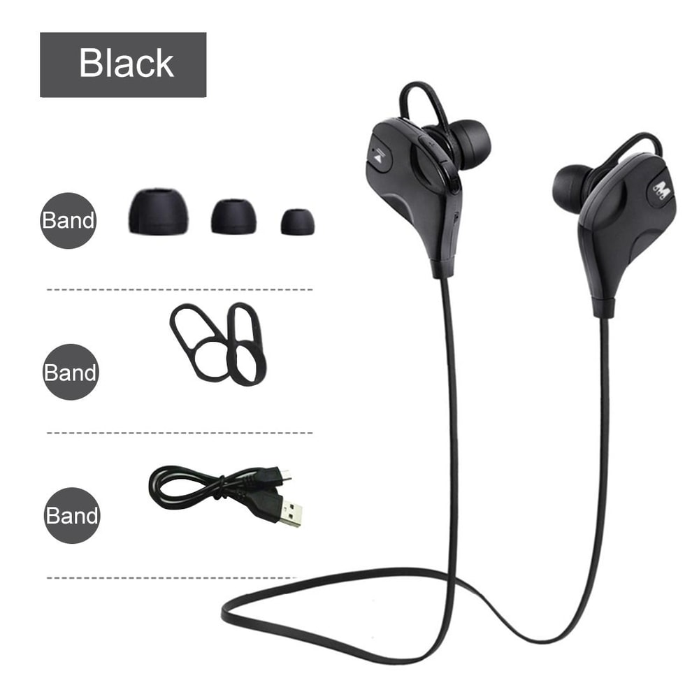 Wireless Bluetooth Stereo Earphones With Wire Control Mic Hands Free Call Ready 2