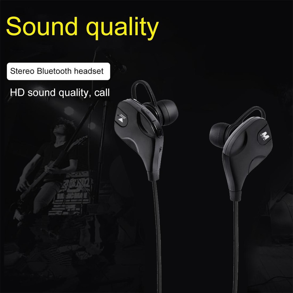 Wireless Bluetooth Stereo Earphones With Wire Control Mic Hands Free Call Ready 5