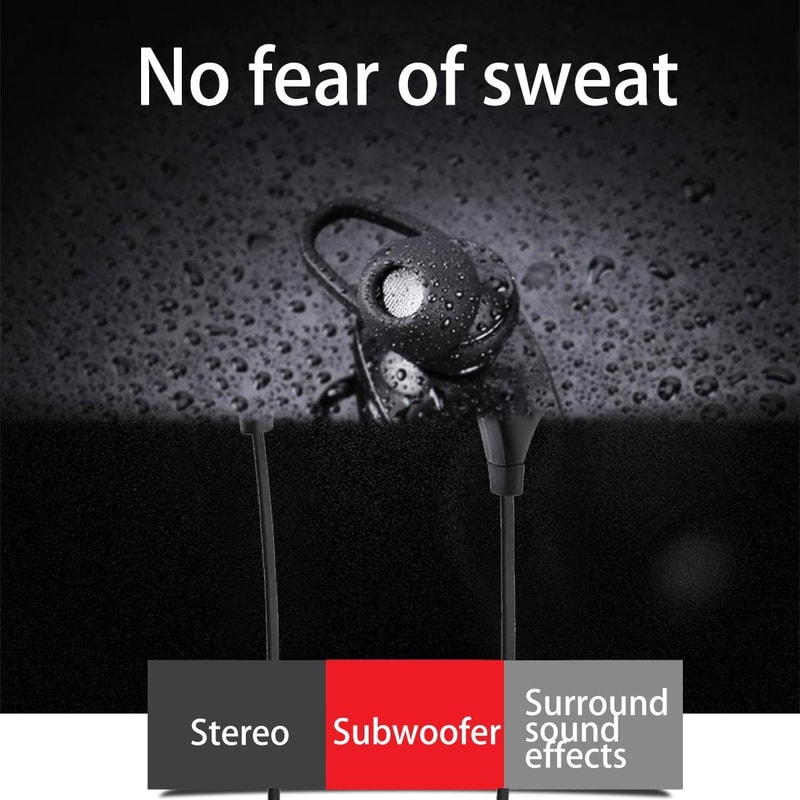 Wireless Bluetooth Stereo Earphones With Wire Control Mic Hands Free Call Ready 6