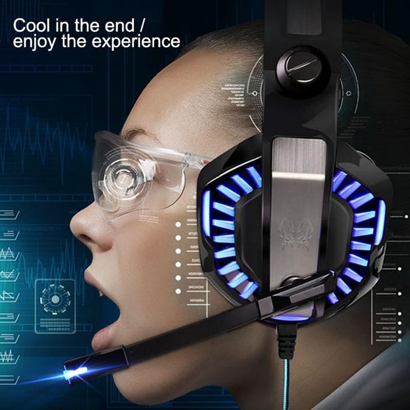 Stereo Gaming Headset With Bass Headphones LED Lighting 5
