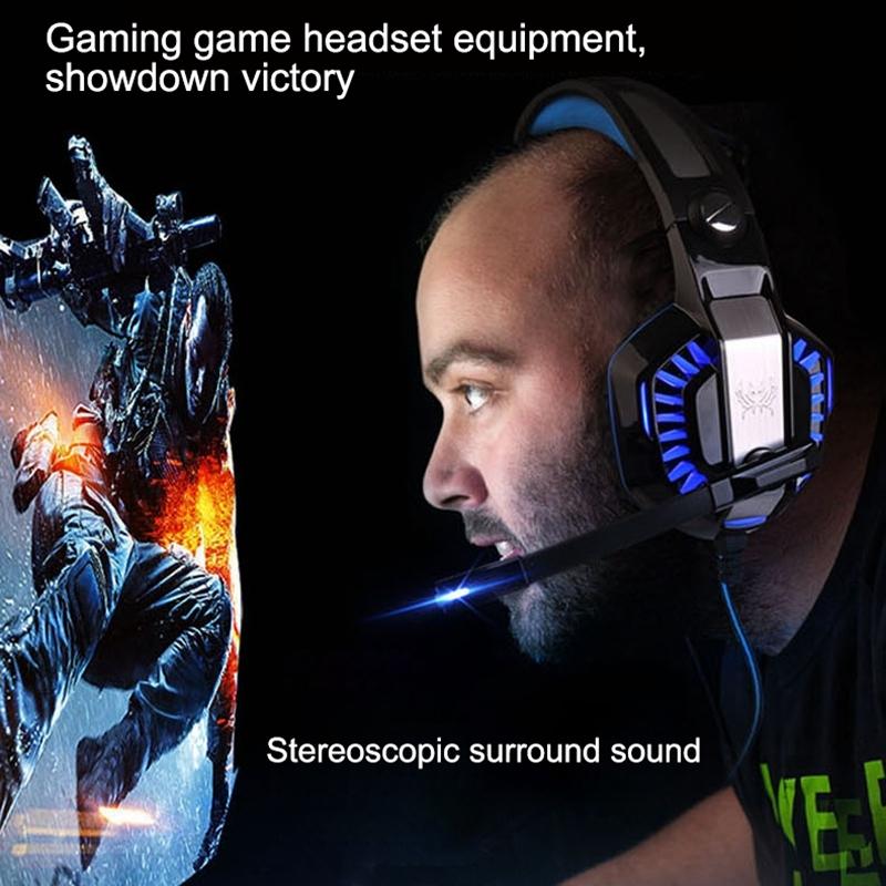 Stereo Gaming Headset With Bass Headphones LED Lighting 6