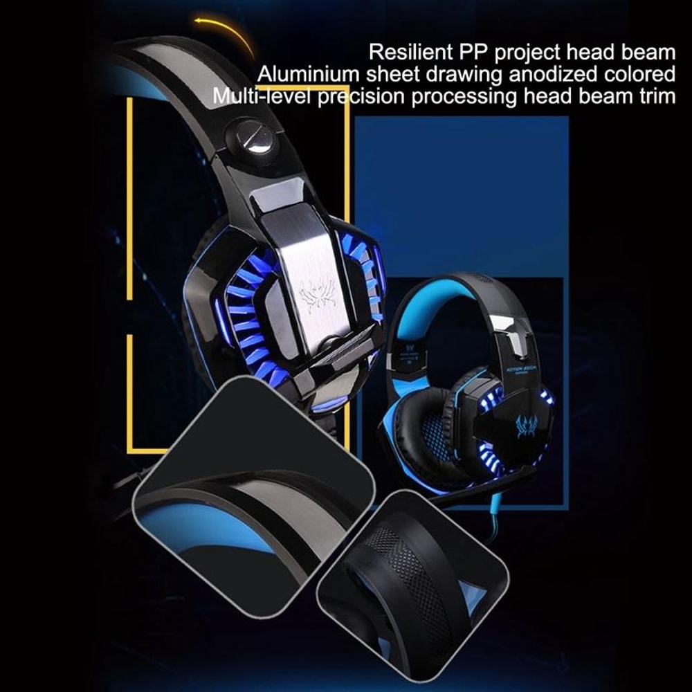 Stereo Gaming Headset With Bass Headphones LED Lighting 15