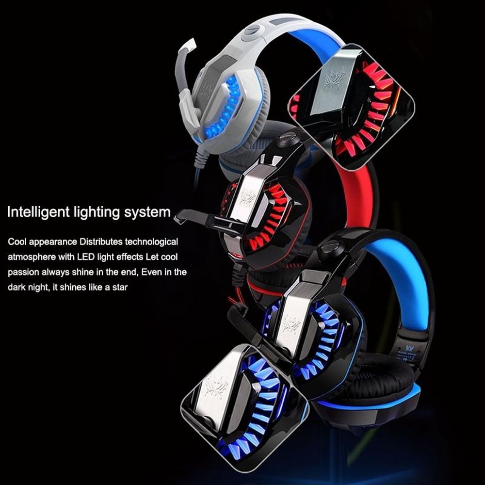 Stereo Gaming Headset With Bass Headphones LED Lighting 16