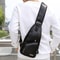 Waterproof PU Leather Mens Shoulder Bag With USB Charging Port 0