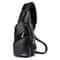 Waterproof PU Leather Mens Shoulder Bag With USB Charging Port 1