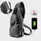 Waterproof PU Leather Mens Shoulder Bag With USB Charging Port 5