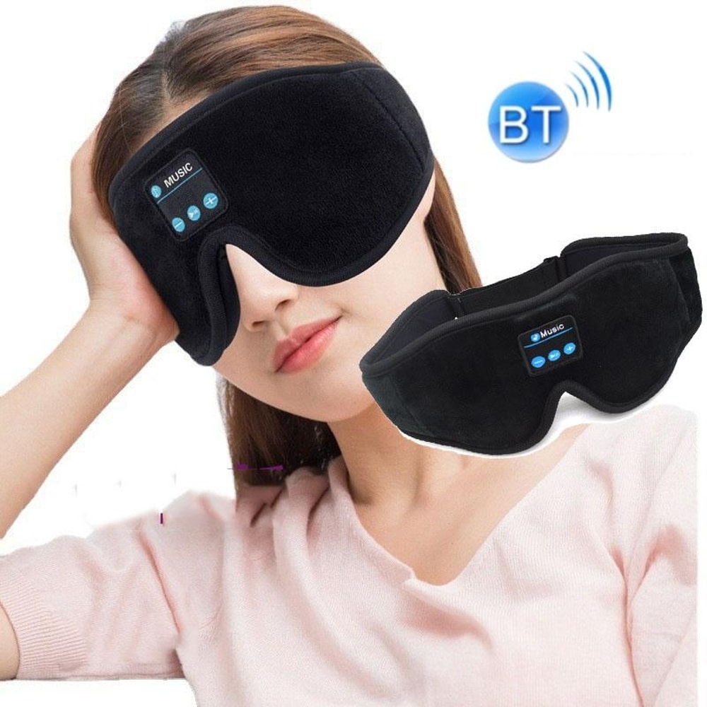 3D Wireless Bluetooth Sleep Mask With Music Headphones Comfortable Sleep Aid 0