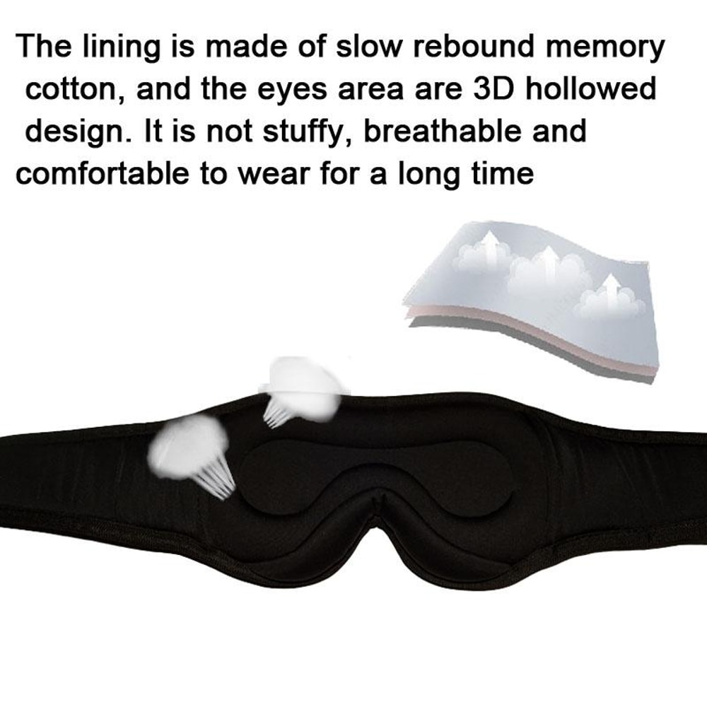 3D Wireless Bluetooth Sleep Mask With Music Headphones Comfortable Sleep Aid 4