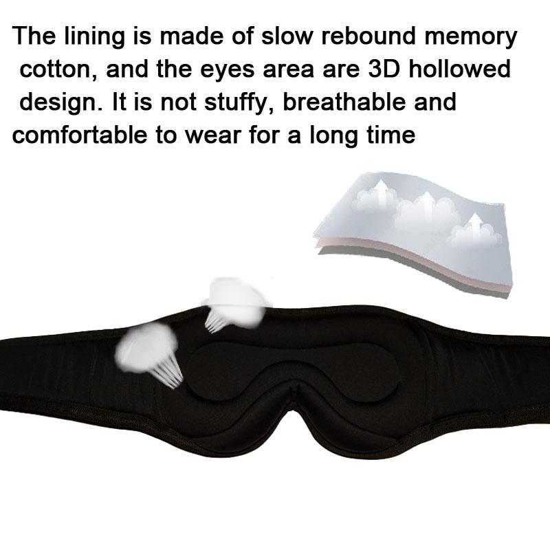 3D Wireless Bluetooth Sleep Mask With Music Headphones Comfortable Sleep Aid 4