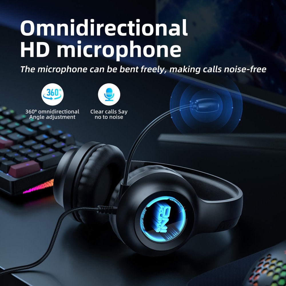Lamp Effect Gaming Headphones with Custom Drivers