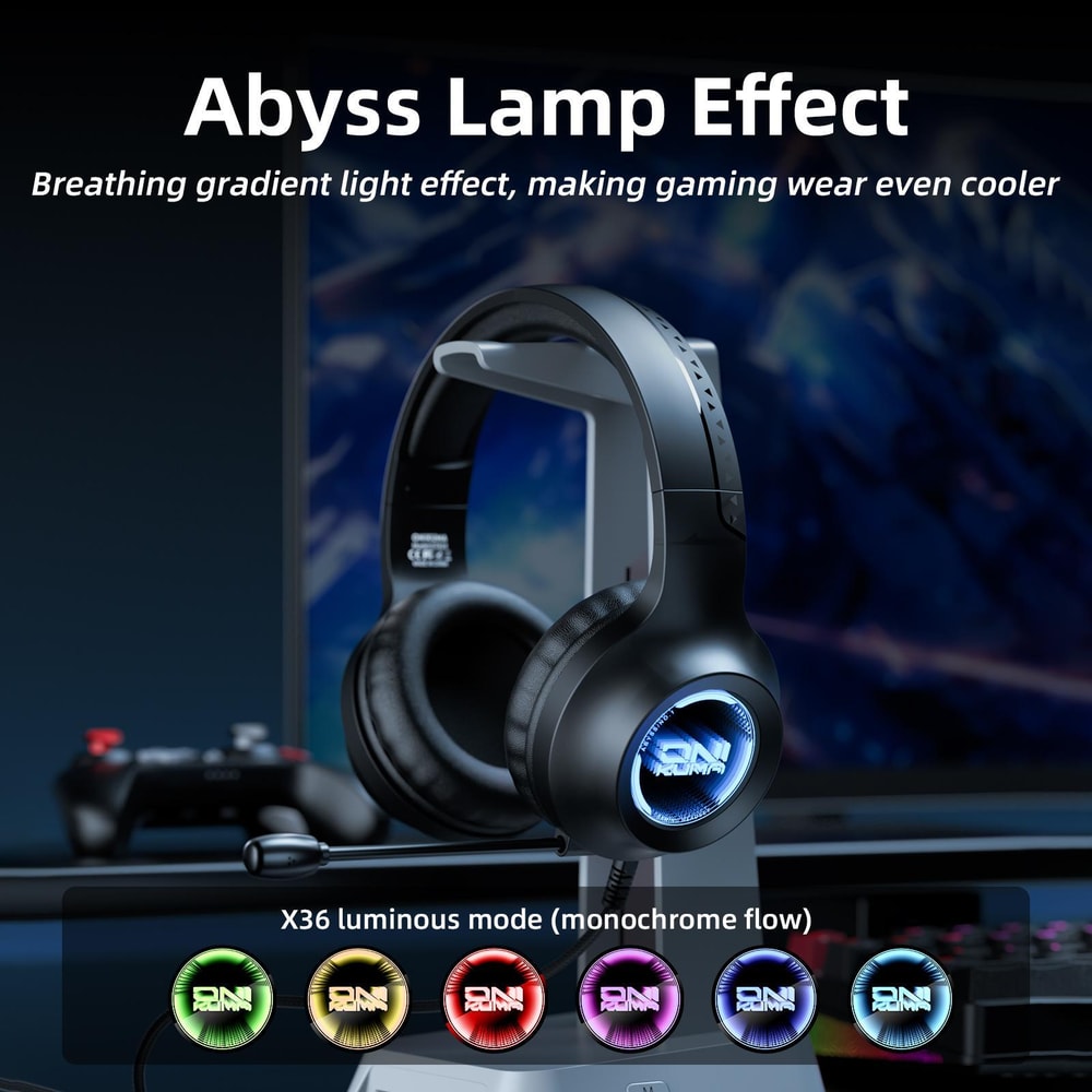 Lamp Effect Gaming Headphones with Custom Drivers