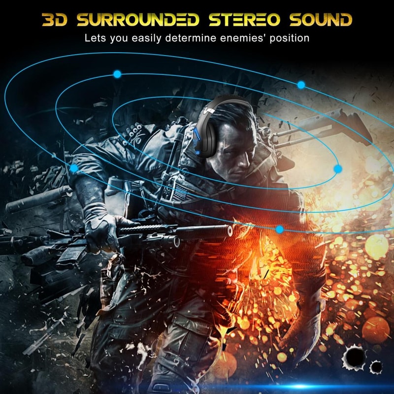 PRO Stereo Surround Gaming Headset With LED Lights Microphone 4