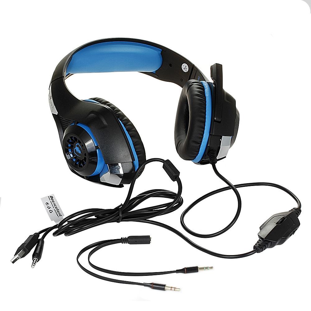 Wired Gaming Headset With Mic LED Lights Deep Bass 3