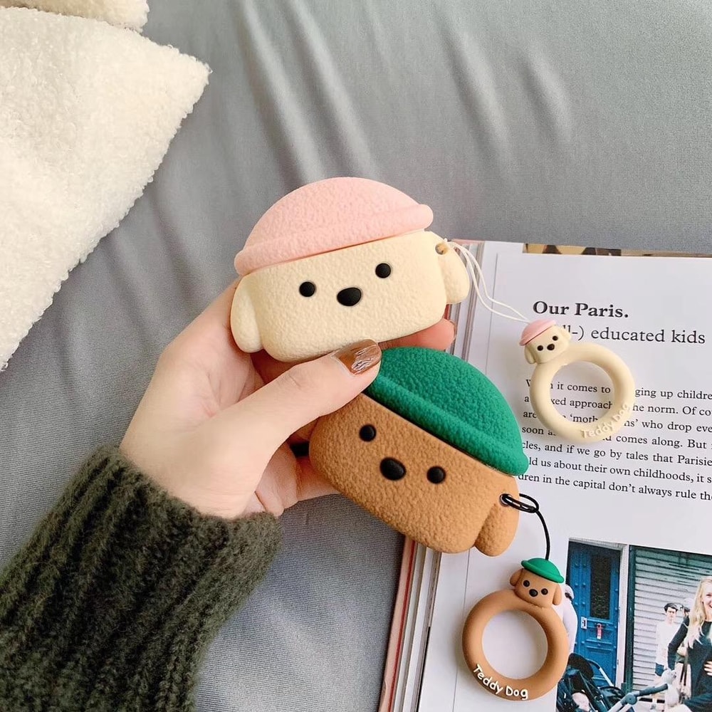 Cute Teddy Dog AirPods Pro Case Protective Bluetooth Headphone Cover