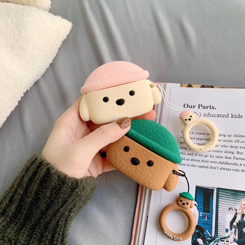 Cute Teddy Dog AirPods Pro Case Protective Bluetooth Headphone Cover