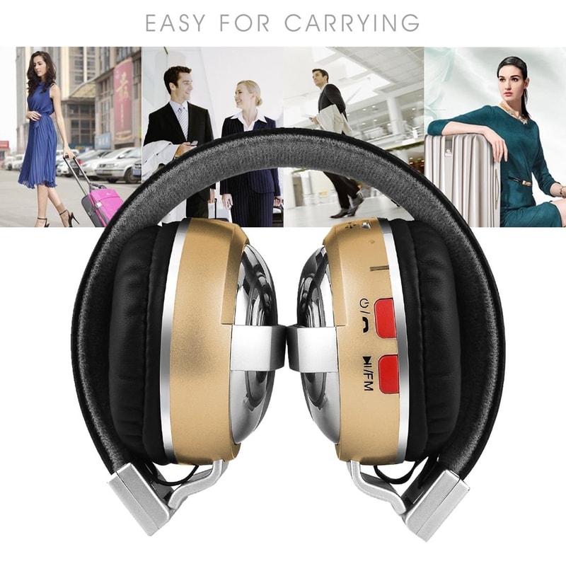 Wireless Stereo Sound Bluetooth Headphones with Audio Support
