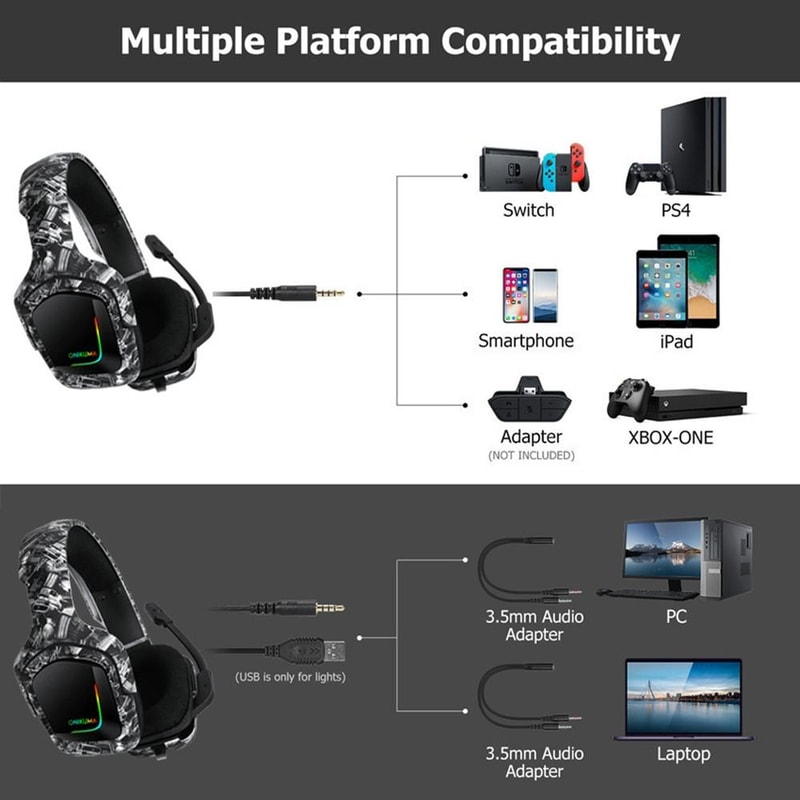 Gaming Headset Surround Sound Gaming Headphones With Mic 3