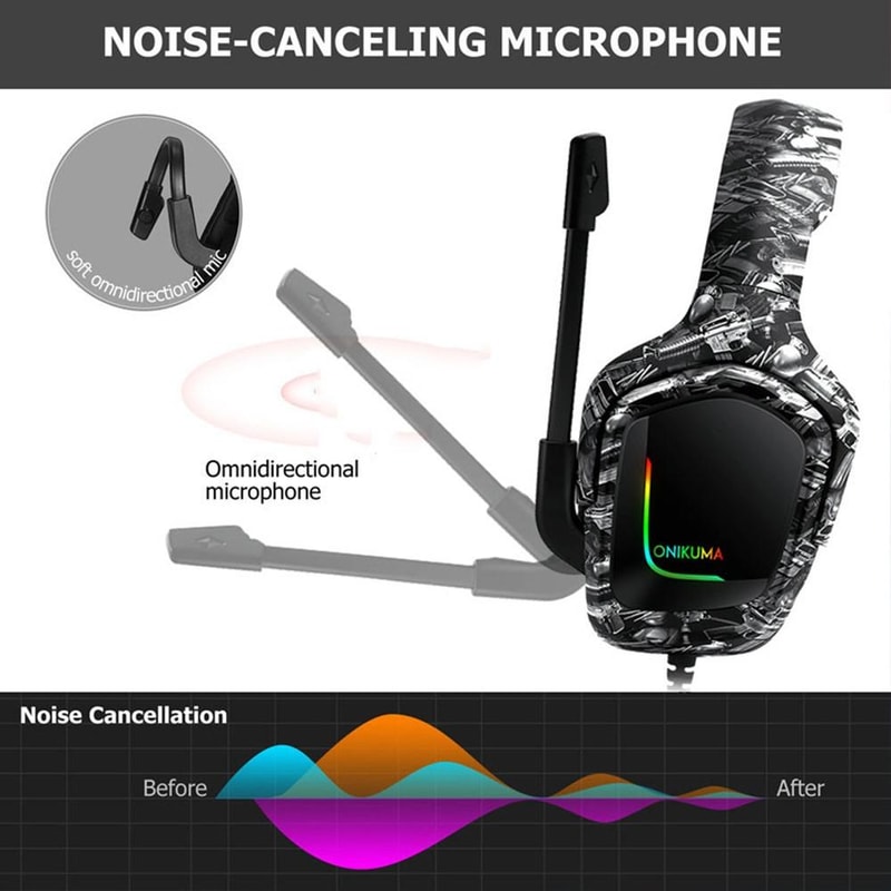 Gaming Headset Surround Sound Gaming Headphones With Mic 4