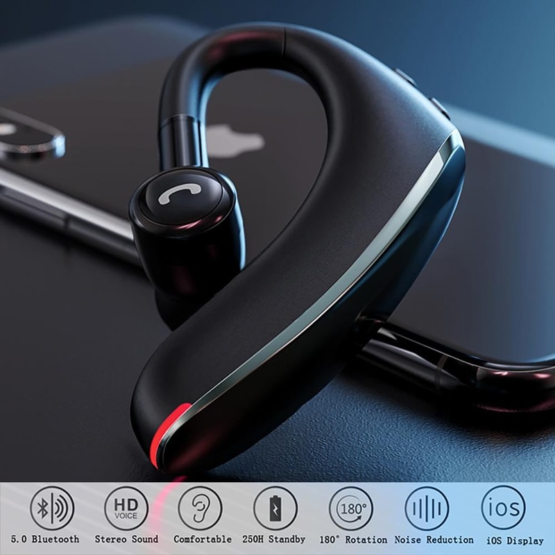 Mini Earhook Wireless Bluetooth 50 Headset For Car Handsfree Calls 3