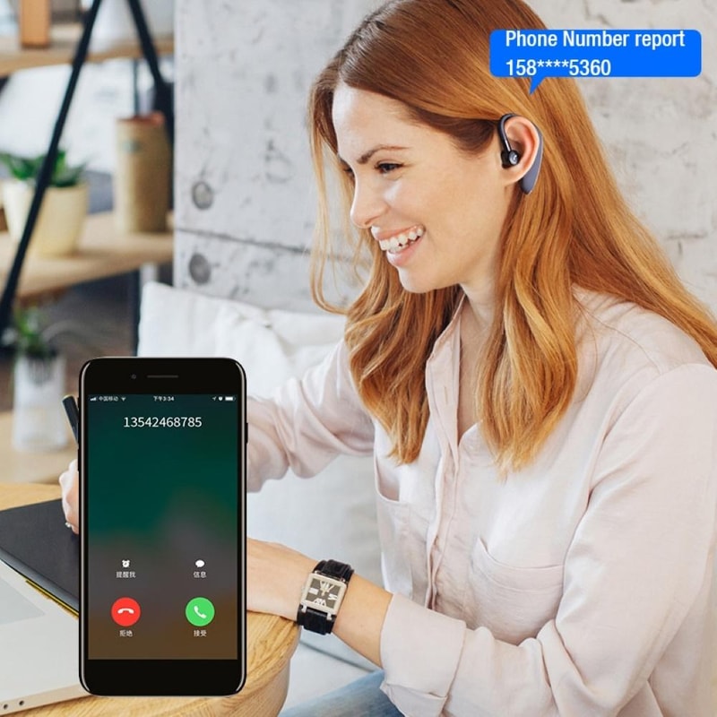Mini Earhook Wireless Bluetooth 50 Headset For Car Handsfree Calls 6