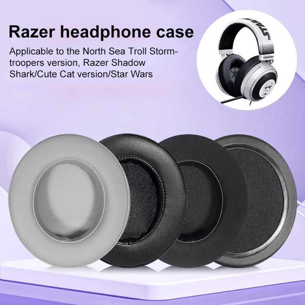 Premium Replacement Earpads For Protein Leather Ice Silk Comfort 5