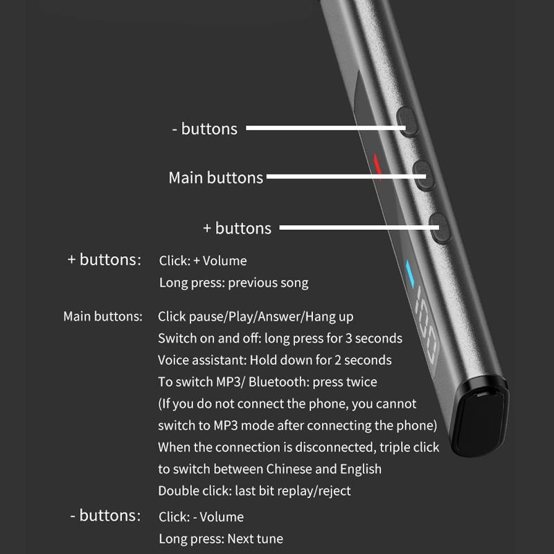 Wireless Bluetooth Neck Mounted Noise Cancelling Earphones With Digital Display 2