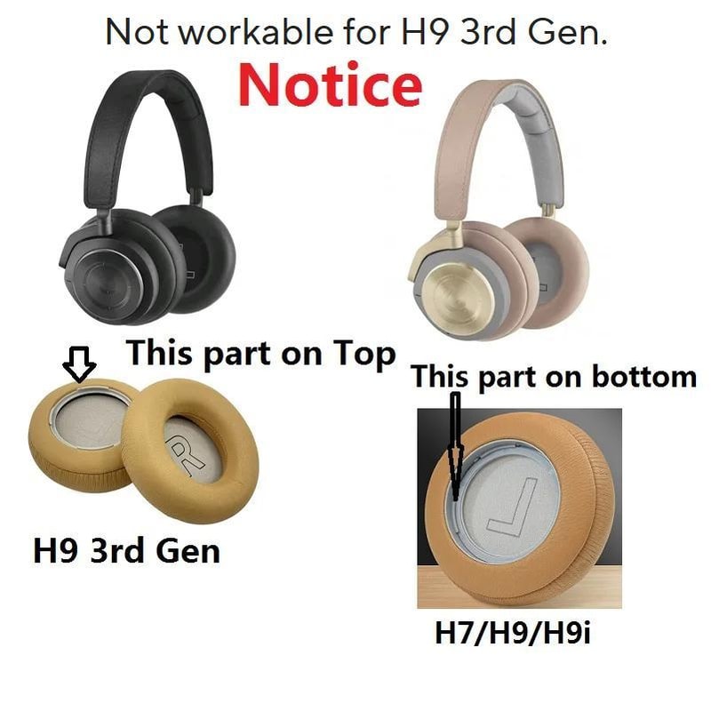 Premium Replacement Ear Cushions For Snap On Protein Leather 1