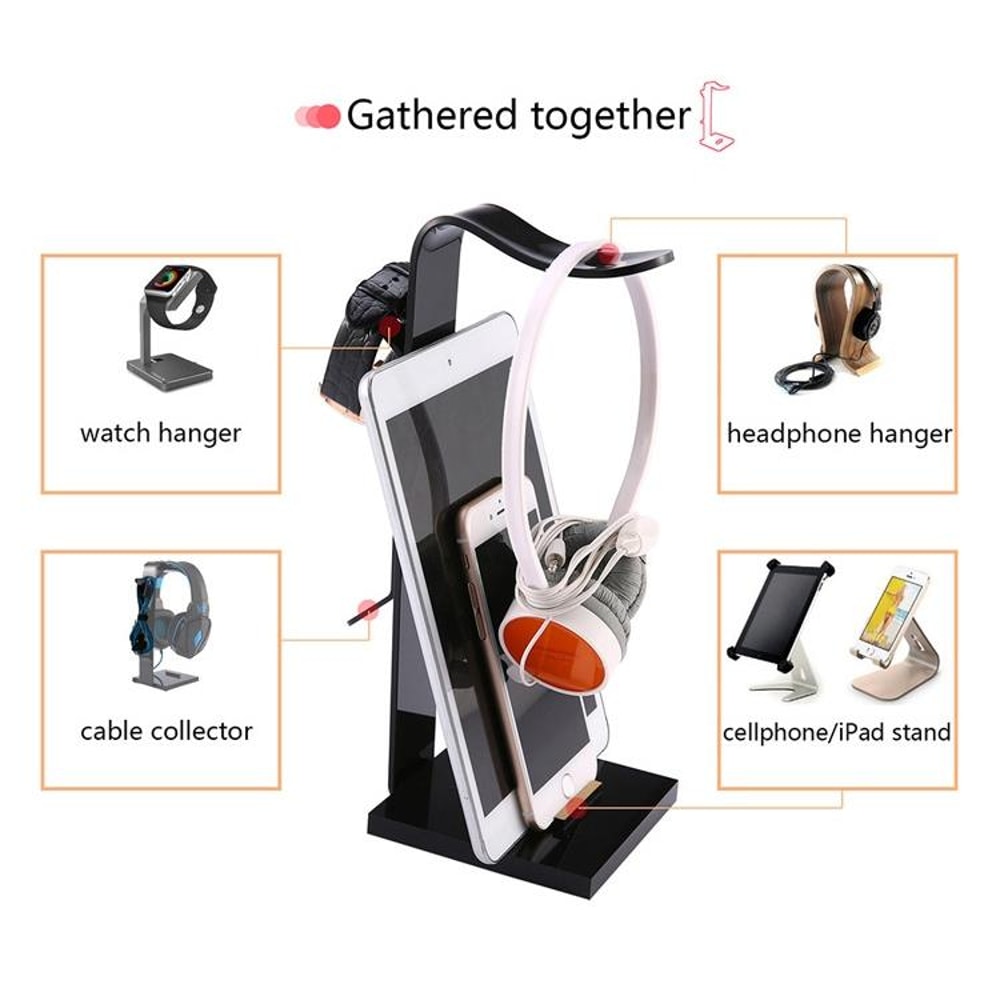 Premium Acrylic Phone & Tablet Holder Multifunction Stand