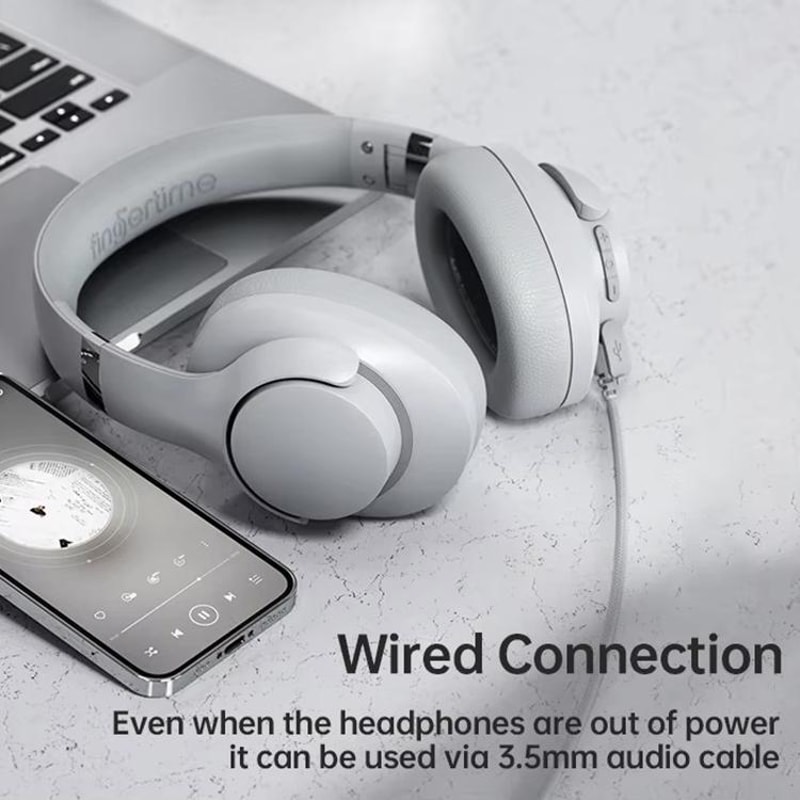 ANC Wireless Headphones Bluetooth 5.3 Foldable Over Ear Headset