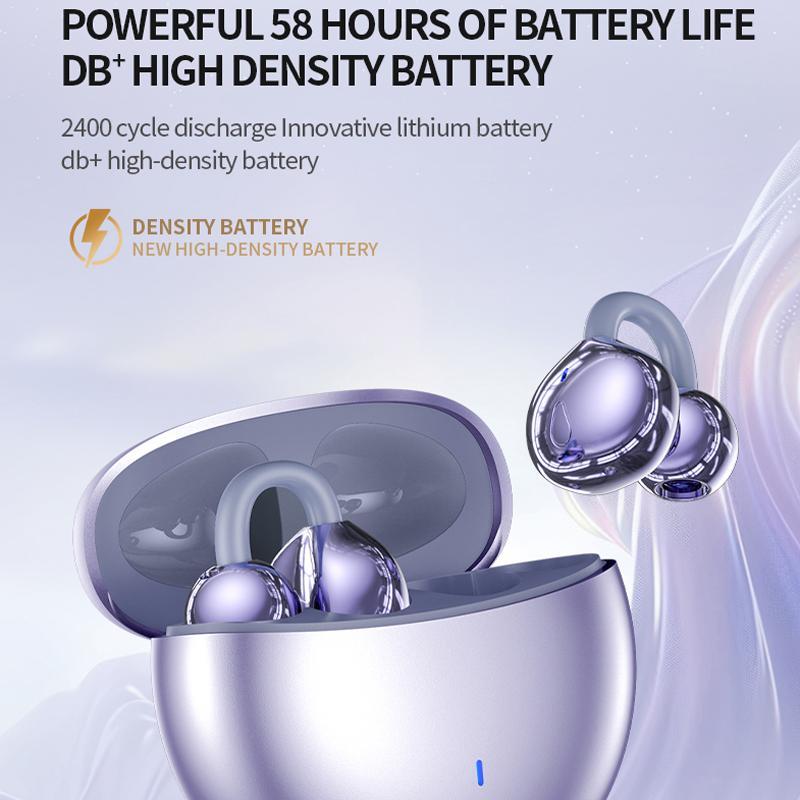 Mini Invisible Clip On Wireless Bluetooth Earbuds with Noise Reduction